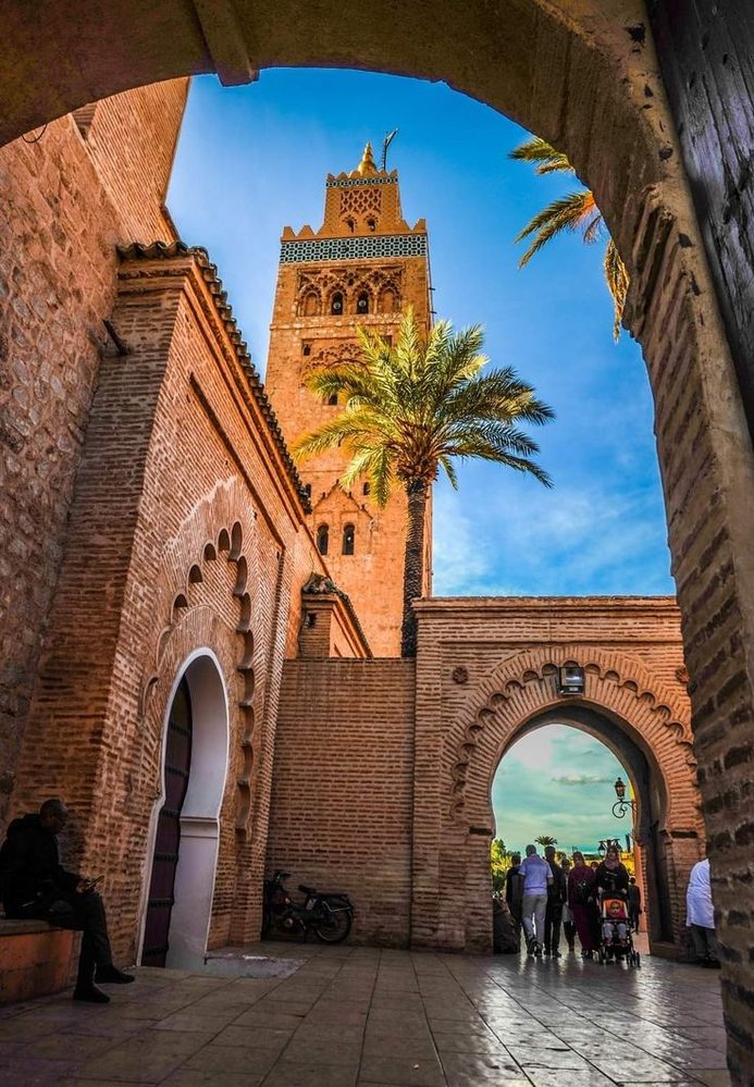 Koutoubia mosque sunset Marrakech