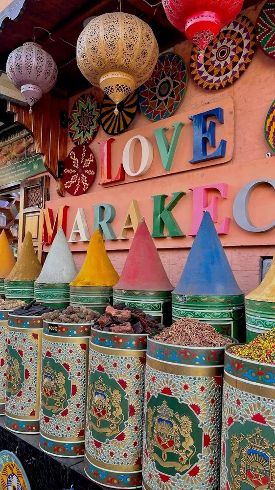 Marrakech spice market