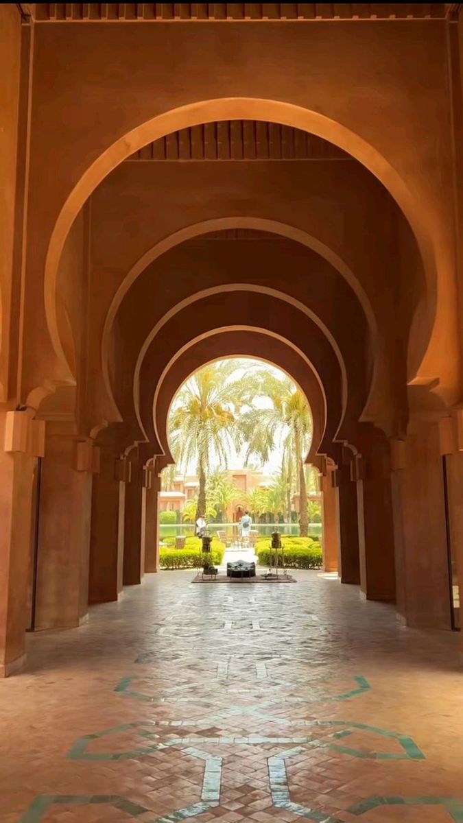 Moroccan arches corridor