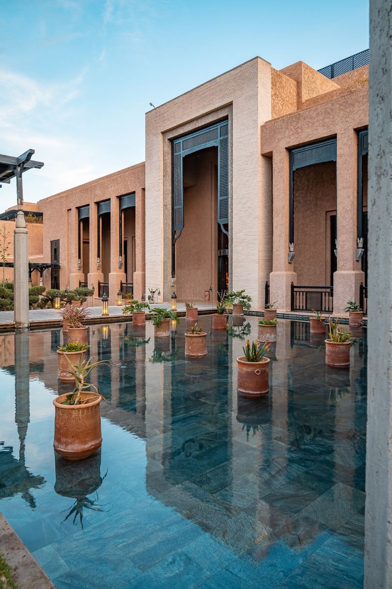 Resort reflecting pool Morocco